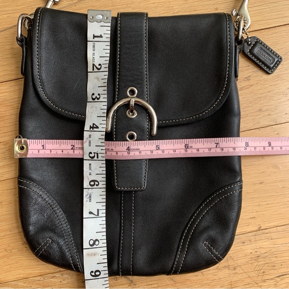 ❌ SOLD ❌ COACH Black Leather Soho Flap Top Crossbody Bag - Picture 12 of 12